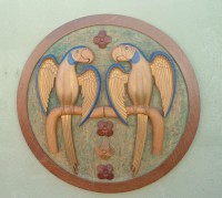 Mandala de madeira com alto relevo